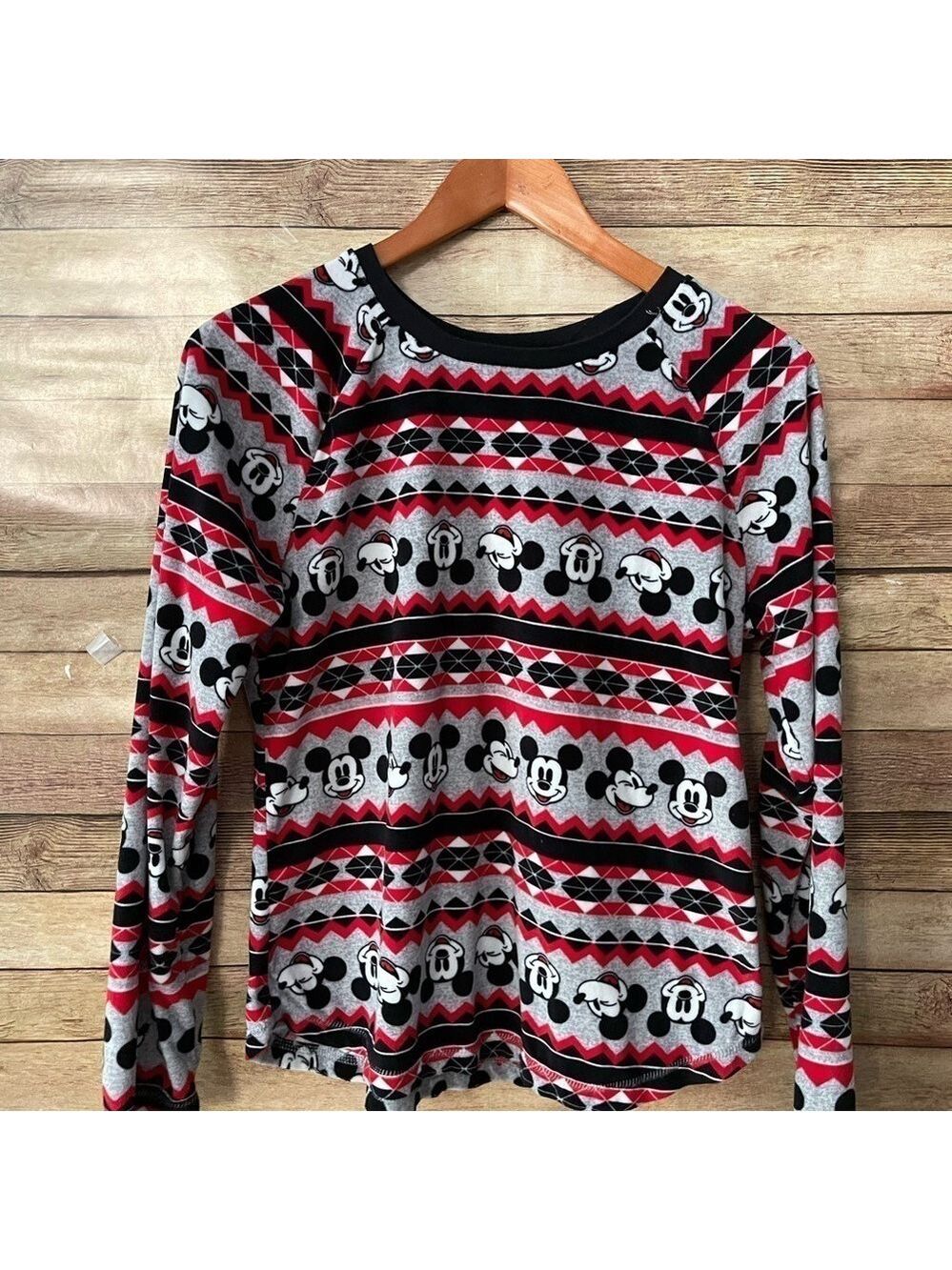 Disney Women’s Mickey Mouse Soft Fleece Pajama Top Size: Medium - Picture 2 of 5